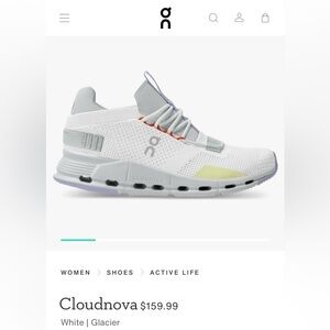 Like new On cloud nova exclusive color glacier size 9